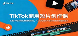 TikTok商用短片创作课：从客户需求策划至落地成片，AI工具高效产出符合海外流量的短片-万象聊项目