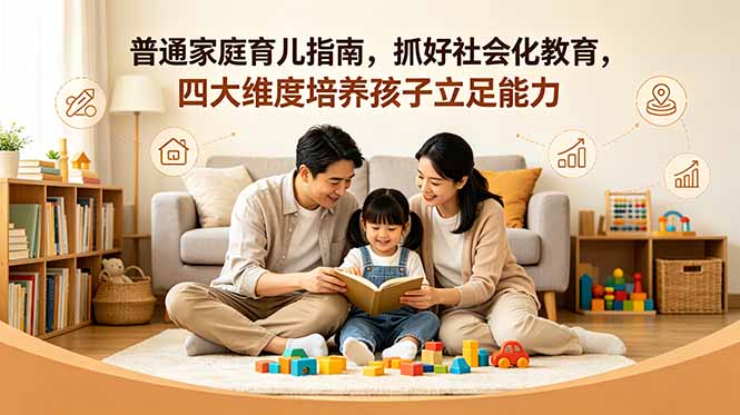 付费文章：普通家庭育儿指南，抓好社会化教育，四大维度培养孩子立足能力-万象聊项目