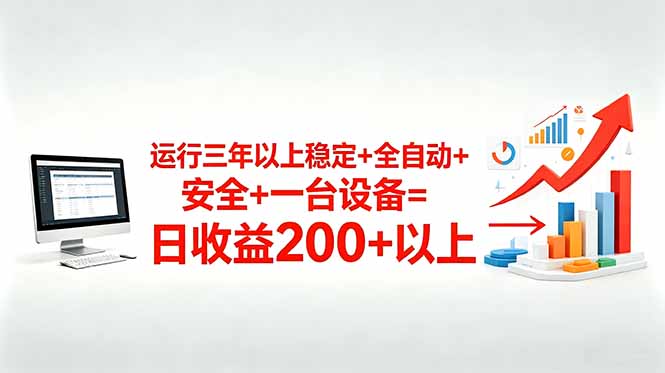 三年以上稳定+全自动+安全+一台设备=日收益200+-万象聊项目