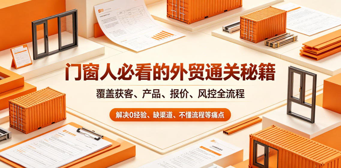 门窗人必看的外贸通关秘籍，块覆盖获客、产品、报价、风控全流程，解决0经验、缺渠道、不懂流程等痛点-万象聊项目