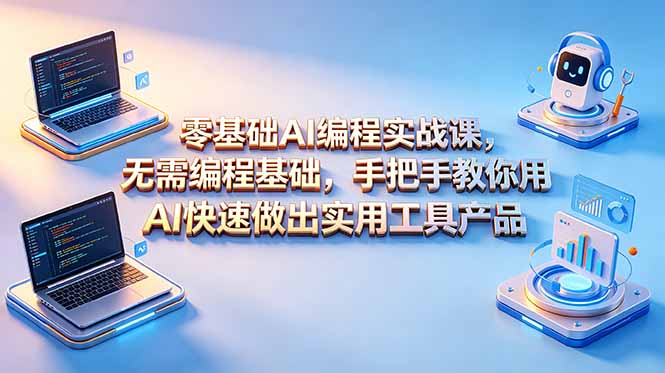零基础AI编程实战课-更新，无需编程基础，手把手教你用AI快速做出实用工具产品-万象聊项目