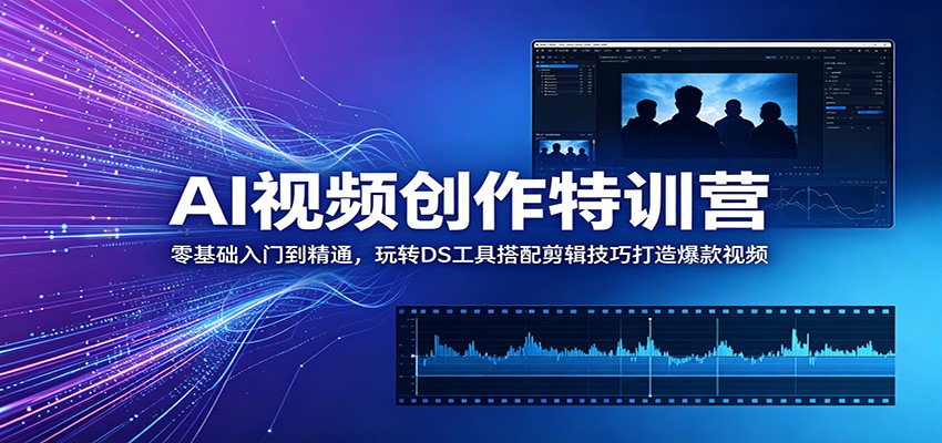 AI视频创作特训营：零基础入门到精通，玩转DS工具搭配剪辑技巧打造爆款视频-万象聊项目