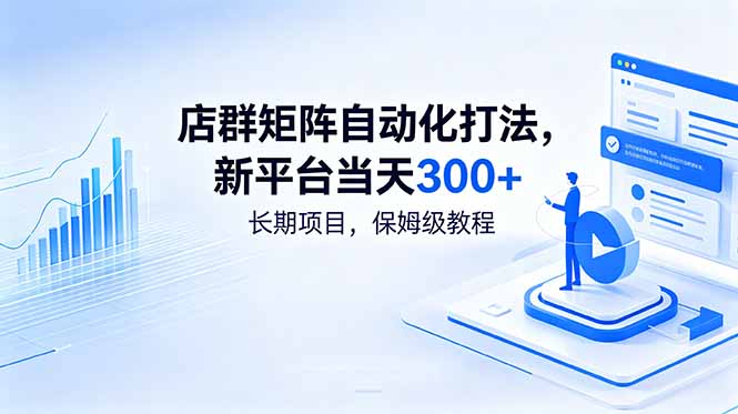 店群矩阵自动化打法，新平台当天300+，长期项目，保姆级教程-万象聊项目