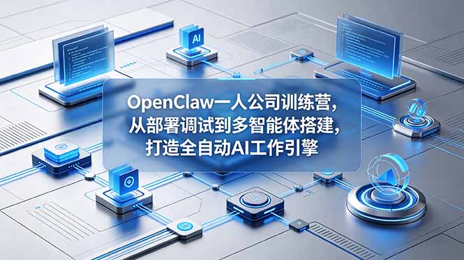 OpenClaw 一人公司训练营，从部署调试到多智能体搭建，打造全自动 AI 工作引擎-万象聊项目