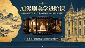 告别AI画面无灵魂！AI漫剧美学进阶课-更新，艺术史+影视语言+AI提示词全教学-万象聊项目