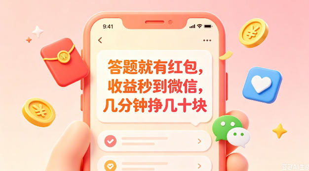 答题就有红包，收益秒到微信，几分钟挣几十块，学生党上班族宝妈都可以玩【揭秘】-万象聊项目