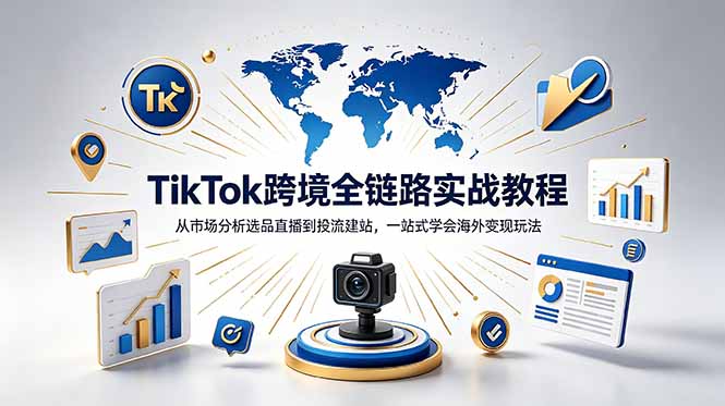 TikTok+独立站跨境基础全套教程，拆解平台盈利逻辑，新手从零跑通变现全流程-万象聊项目