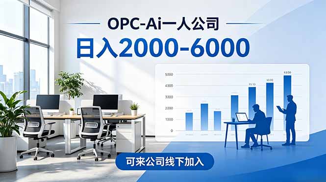 2026创业新风口—OPC一人公司模式震撼首发！日收益2000-6000+，项目绿色长久，安全稳健，合…-万象聊项目