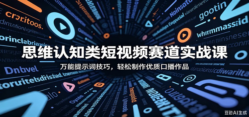 思维认知类短视频赛道实战课：万能提示词技巧，轻松制作优质口播作品-万象聊项目