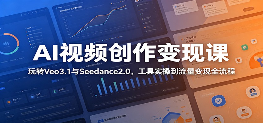 AI视频创作变现课：玩转Veo3.1与Seedance2.0，工具实操到流量变现全流程-万象聊项目