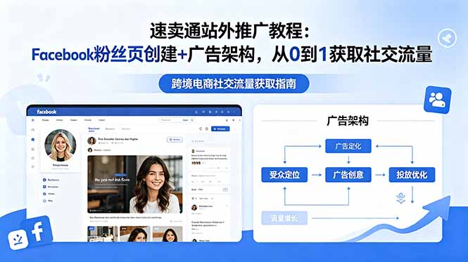 速卖通站外推广教程：Facebook粉丝页创建+广告架构，从0到1获取社交流量-万象聊项目