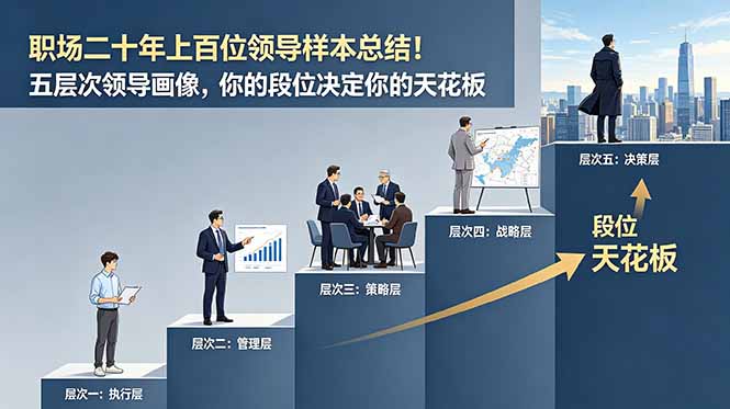 付费文章：职场二十年上百位领导样本总结！五层次领导画像，你的段位决定你的天花板-万象聊项目