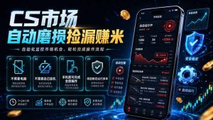 CS市场自动磨损捡漏系统，无需电脑挂机，手机轻松赚米，日入300+-万象聊项目