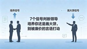 付费文章：7个信号判断领导培养你还是画大饼，别被廉价的言语打动-万象聊项目