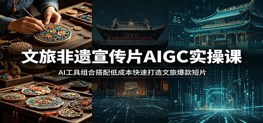 文旅非遗宣传片AIGC实操课：AI工具组合搭配低成本快速打造文旅爆款短片-万象聊项目