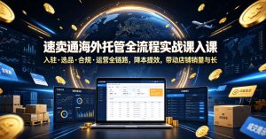 速卖通海外托管全流程实战课入驻・选品・合规・运营全链路，降本提效，带动店铺销量与收益增长-万象聊项目