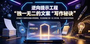 逆向提示工程教您突破AI常规限制，写出独具魅力独一无二的文案，引人注目的写作秘诀【原创双语字幕】-万象聊项目