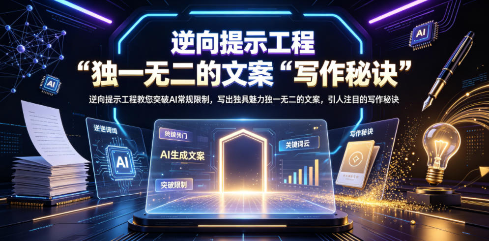 逆向提示工程教您突破AI常规限制，写出独具魅力独一无二的文案，引人注目的写作秘诀【原创双语字幕】-万象聊项目