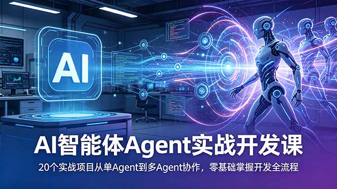 AI智能体Agent实战开发课：20个实战项目从单Agent到多Agent协作，零基础掌握开发全流程-万象聊项目