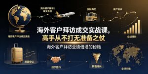 海外客户拜访成交实战课，高手从不打无准备之仗，海外客户拜访业绩倍增的秘籍-万象聊项目