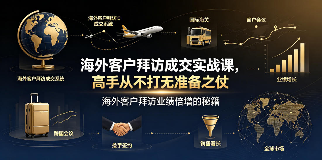 海外客户拜访成交实战课，高手从不打无准备之仗，海外客户拜访业绩倍增的秘籍-万象聊项目