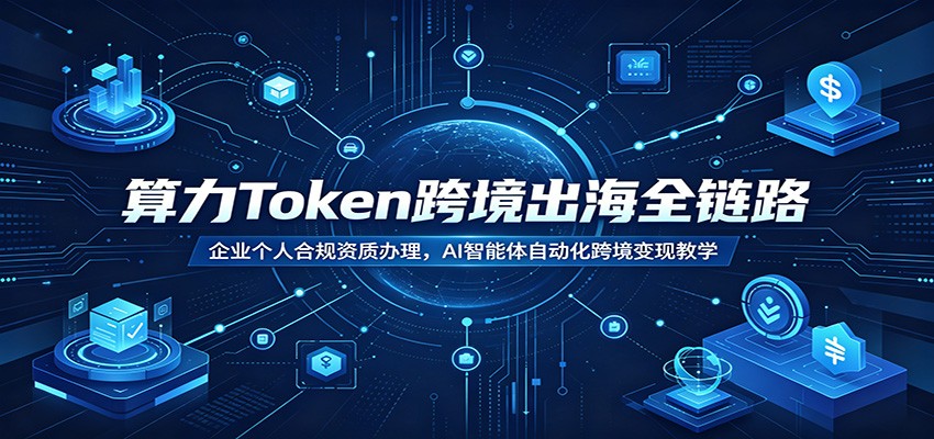 算力Token跨境出海全链路：企业个人合规资质办理，AI智能体自动化跨境变现教学-万象聊项目