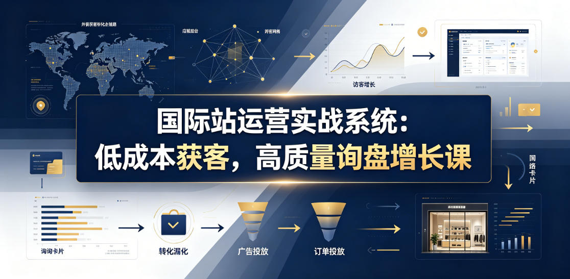 国际站运营实战系统：低成本获客，高质量询盘增长课(更新26年)-万象聊项目