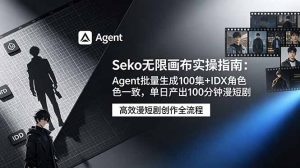 Seko无限画布实操指南：Agent批量生成100集+IDX角色一致，单日产出100分钟漫短剧-万象聊项目