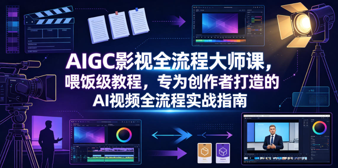AIGC影视全流程大师课，喂饭级教程，专为创作者打造的AI视频全流程实战指南-万象聊项目