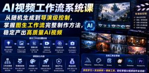 AI视频工作流系统课，从随机生成到导演级控制，掌握图生工作流完整制作方法，稳定产出高质量AI视频-万象聊项目