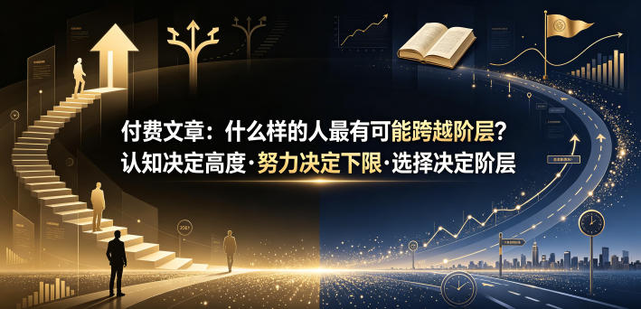 付费文章：什么样的人最有可能跨越阶层？认知决定高度·努力决定下限·选择决定阶层-万象聊项目