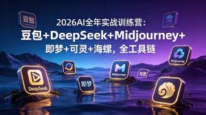 2026AI全年实战训练营：豆包+DeepSeek+Midjourney+即梦+可灵+海螺，全工具链-万象聊项目