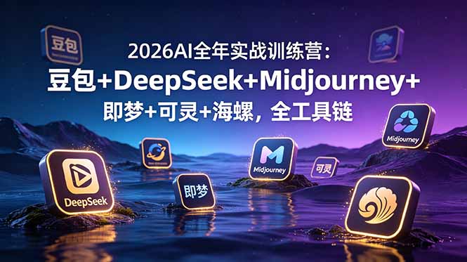 2026AI全年实战训练营：豆包+DeepSeek+Midjourney+即梦+可灵+海螺，全工具链-万象聊项目