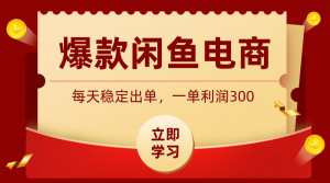 爆款闲鱼电商，卖法简单粗暴，长期稳定可做，一单利润300-万象聊项目