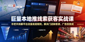 巨量本地推线索获客实战课，手把手拆解平台流量底层规则，解决门店缺客源、广告投放成本高、留资转化差等痛点-万象聊项目