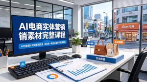AI电商实体营销素材完整课程，AI创意短片完美复刻实景，实体店一键生成宣传引流短视频-万象聊项目