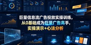 巨量信息流广告投放实操训练,从0基础成为巨量广告高手,实操演示+心法分析-万象聊项目
