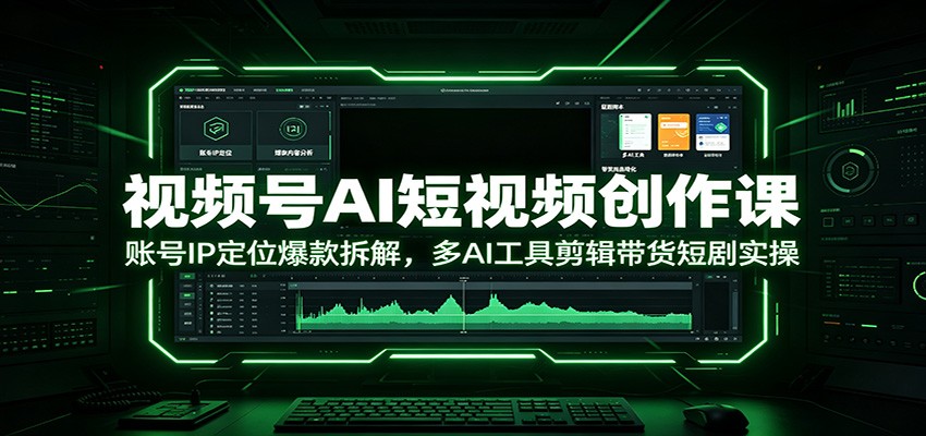 视频号AI短视频创作课：账号IP定位爆款拆解，多AI工具剪辑带货短剧实操-万象聊项目