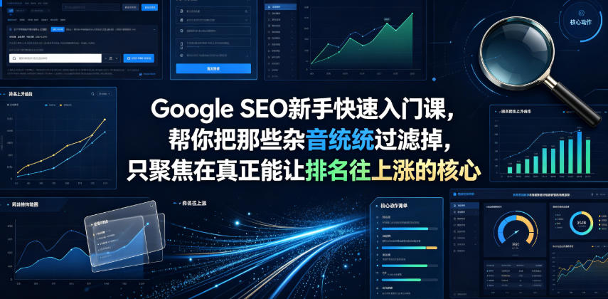 Google SEO新手快速入门课，帮你把那些杂音统统过滤掉，只聚焦在真正能让排名往上涨的核心动作【原创双语字幕】-万象聊项目