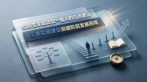 付费文章：给原生家庭比较一般人的几点建议，五条实操建议突破阶层发展困境-万象聊项目