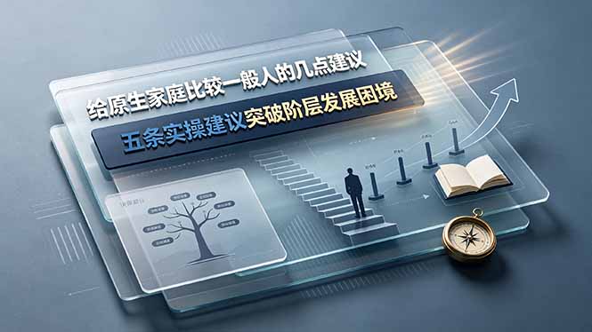 付费文章：给原生家庭比较一般人的几点建议，五条实操建议突破阶层发展困境-万象聊项目