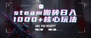 steam搬砖日入1000+核心玩法，副业的不二之选，收益已经十分稳定-万象聊项目