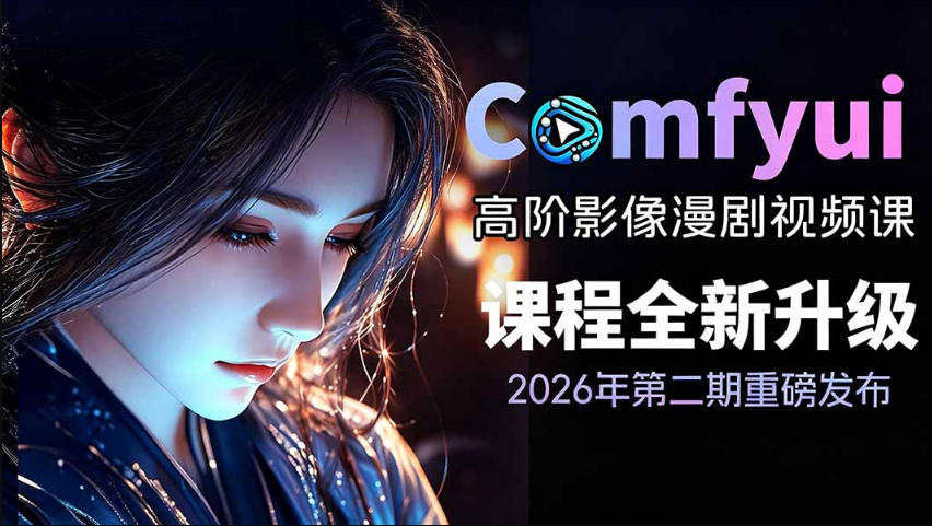 2026新版ComfyUI漫剧动画全流程实战课，0基础入门到进阶全流程动态漫，轻松实现流量变现-万象聊项目