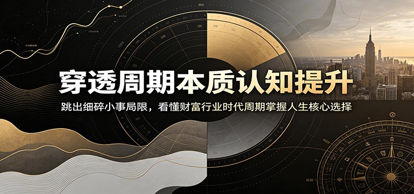 穿透周期本质认知提升：跳出细碎小事局限，看懂财富行业时代周期掌握人生核心选择-万象聊项目