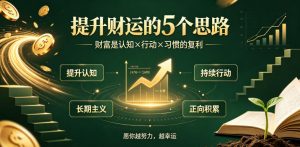付费文章：提升财运的5个思路——财富是认知x行动x习惯的复利，愿你越努力，越幸运-万象聊项目