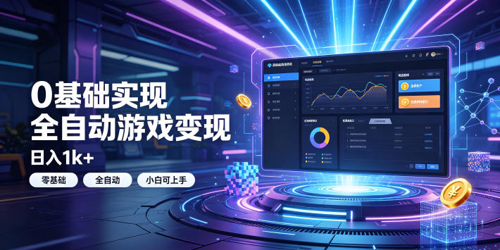 0基础实现全自动游戏变现，日入1k+，小白直接上手搞钱！【揭秘】-万象聊项目