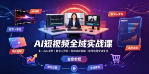 AI短视频全域实战课|多工具AI成片、数字人带货、剪映高阶剪辑、账号运营全域变现全套教程-万象聊项目