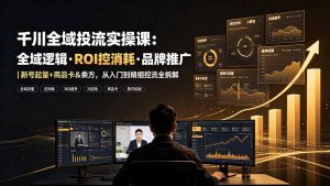 千川全域投流实操课：全域逻辑·ROI控消耗·品牌推广｜新号起量+商品卡&乘方，从入门到精细控流全拆解-万象聊项目