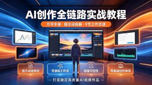 AI创作全链路实战教程｜万字手册·提示词拆解·9节工作流课，打造稳定高质量AI视频作品-万象聊项目