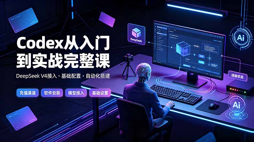 Codex从入门到实战完整课｜充值·安装·接入DeepSeek，记忆·插件·Skill·CLI·MCP全拆解-万象聊项目